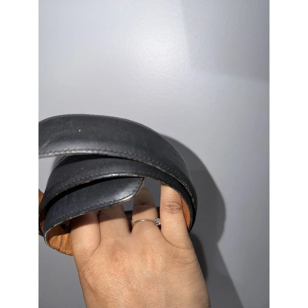 Coach Belt 8500 USA Black Leather Brass Buckle‎ 36